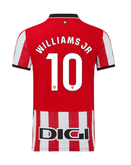 Jersey Athletic Bilbao Heimtrikot 25/26 - Nico Williams Jr. #10