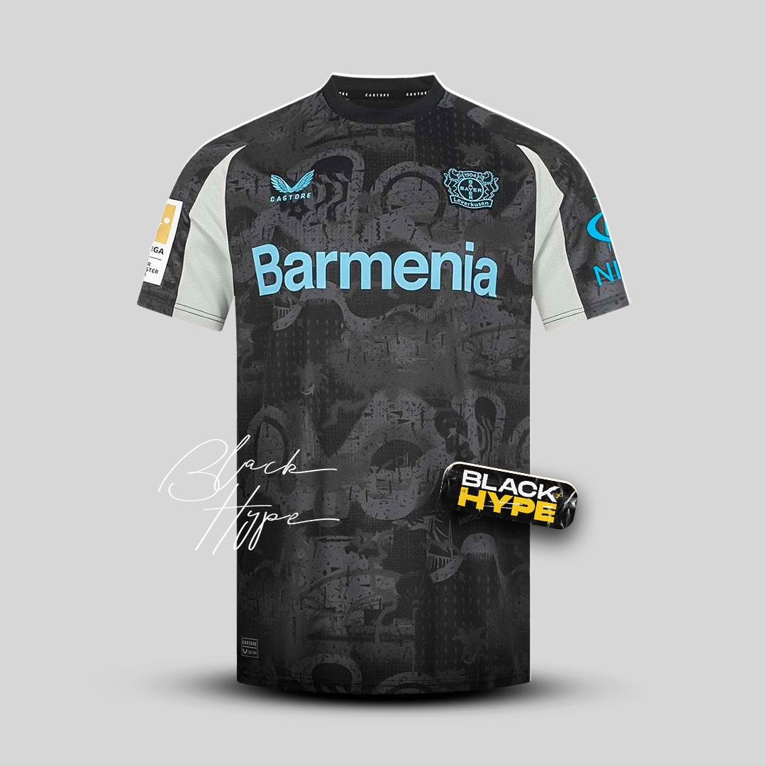 Trikot Bayer Leverkusen II 24/25 – Cinza e preto