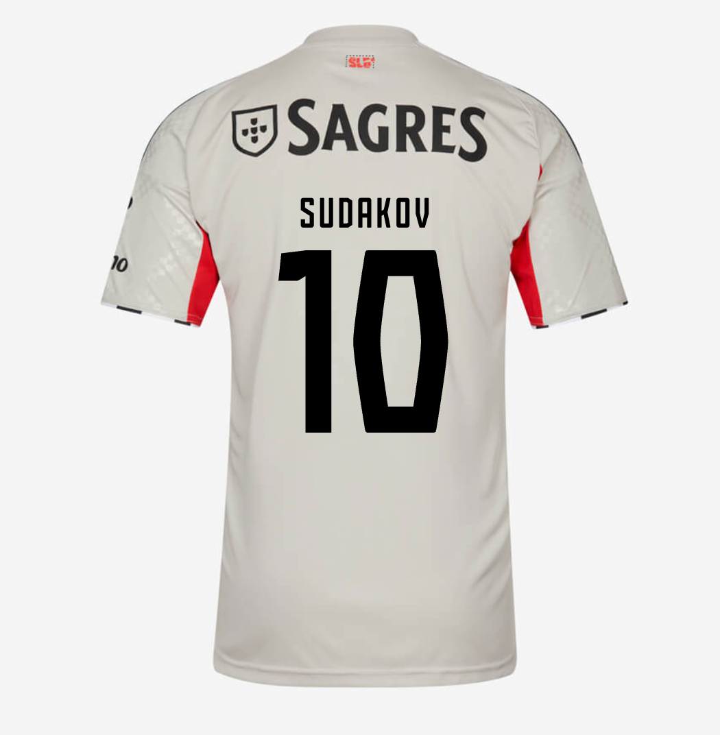 Trikot Benfica 25/26 Auswärts Bege #10 SUDAKOV