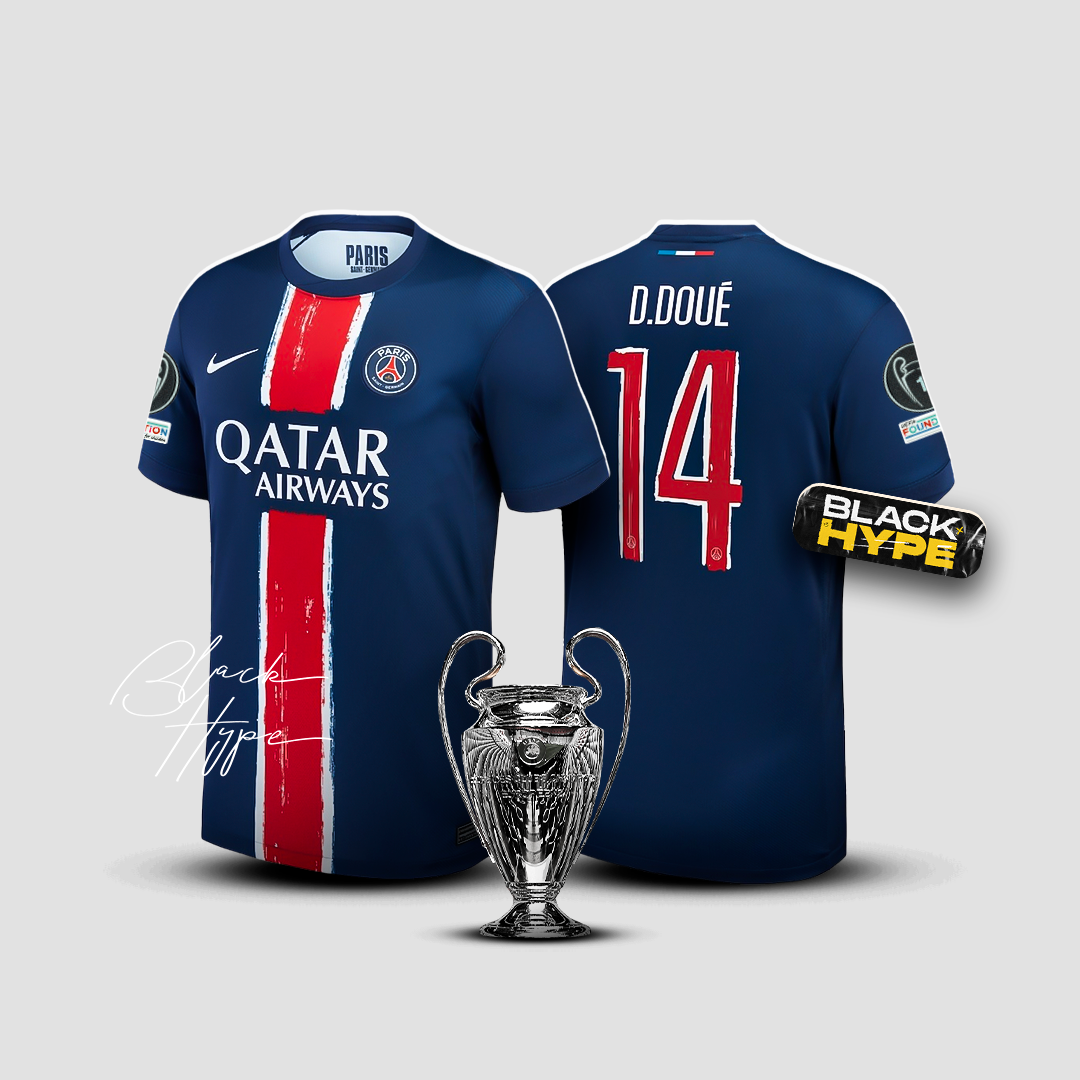 Trikot Doué PSG 24/25 Home - Champions League