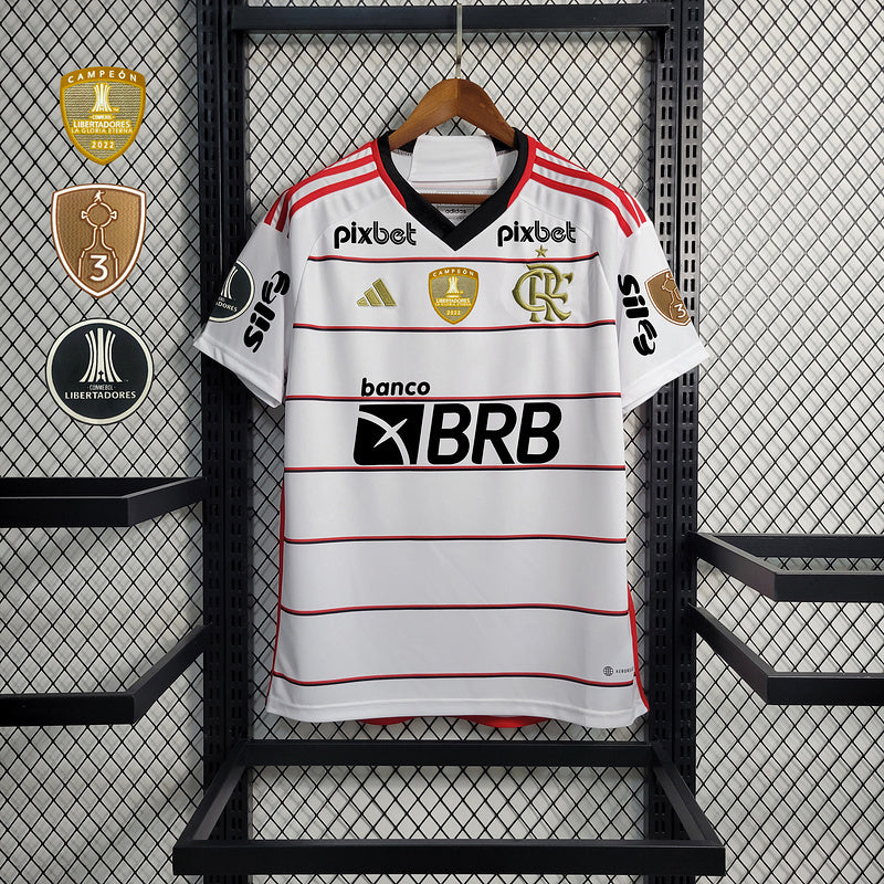 Trikot Flamengo Alle Sponsoren Branco