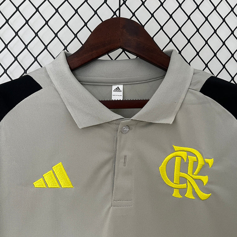 Trikot Flamengo Treino 24/25 Cinza Polo