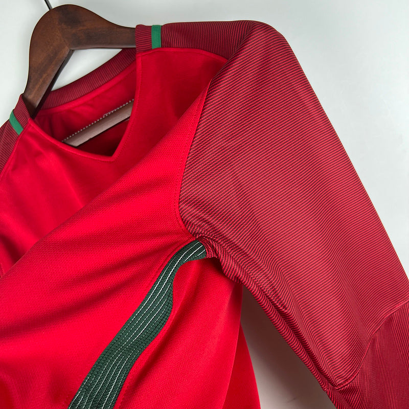 Jersey Portugal Retro 2016 Langarm Rot