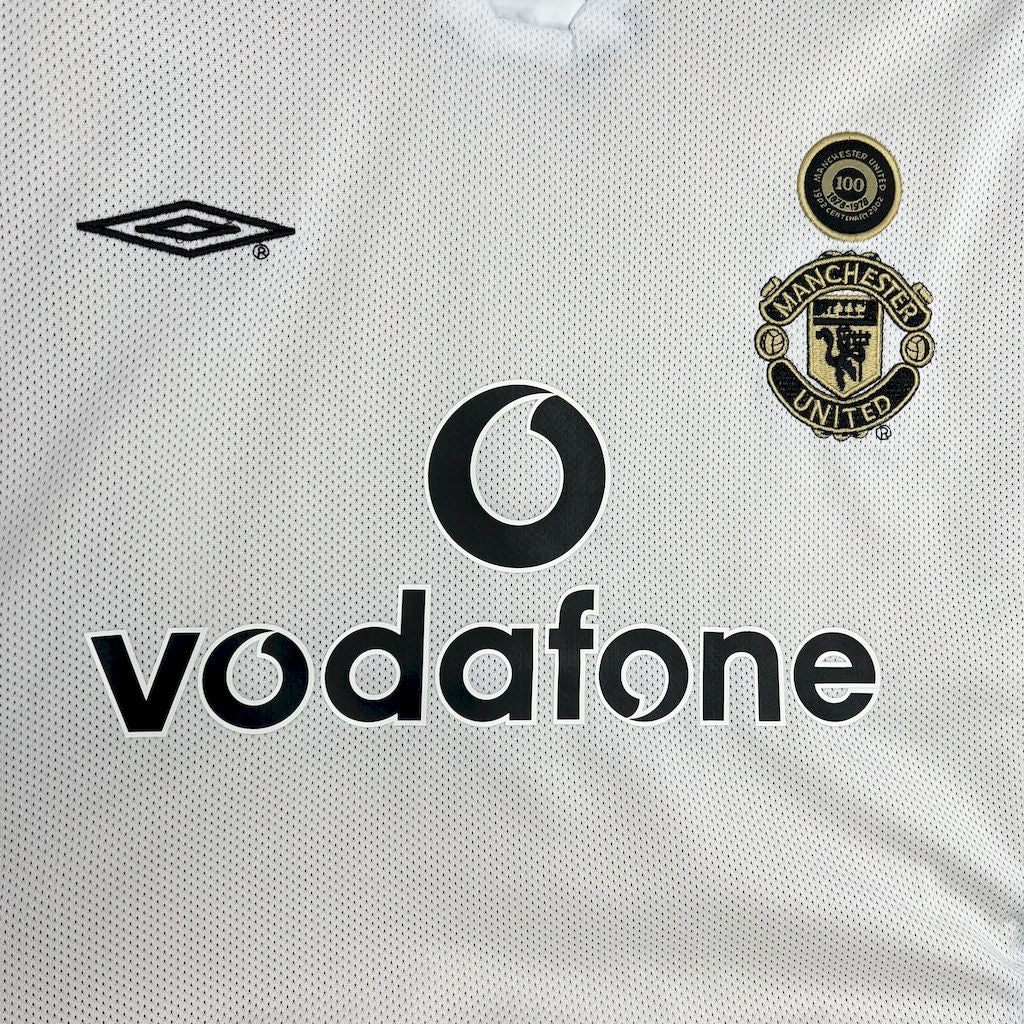 Wendetrikot von Manchester United Retro 2001/02 zum 100. Jubiläum 