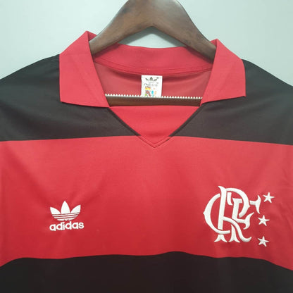 Trikot Flamengo Retro 1982 Vermelha e Preta - Adidas 