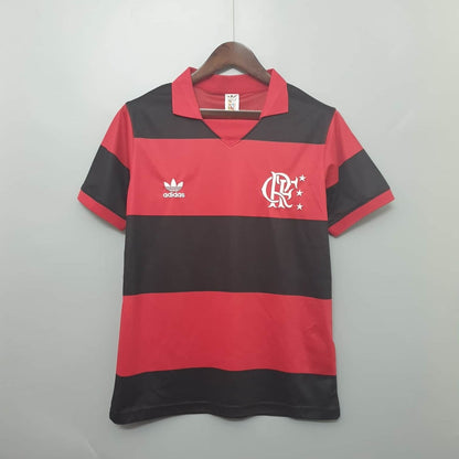 Trikot Flamengo Retro 1982 Vermelha e Preta - Adidas 
