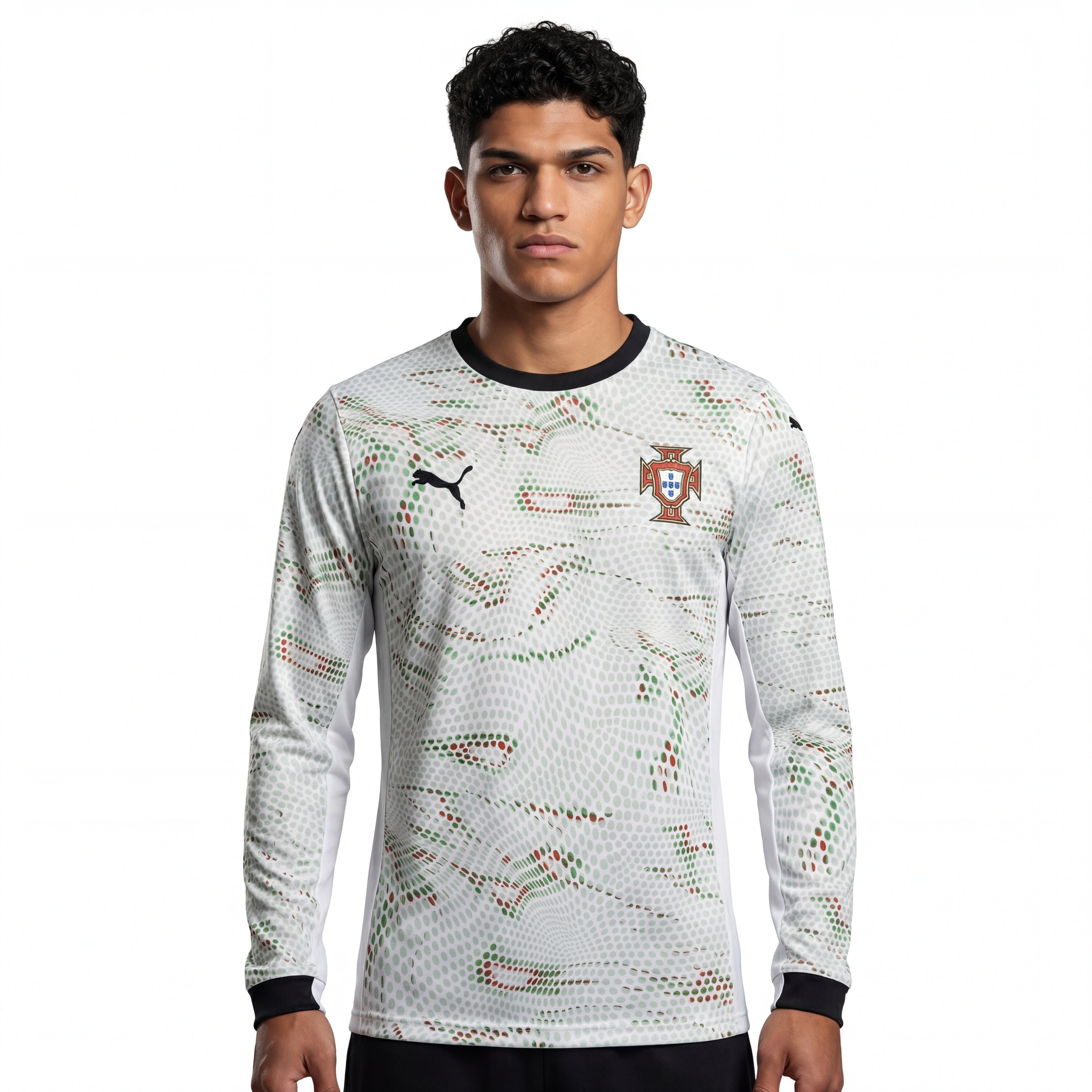 Jersey Portugal Langarm 25/26 - Weiß 