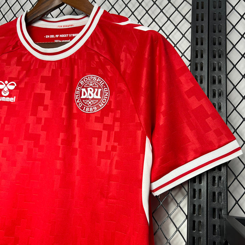 Trikot Seleção Dinamarca 24/25 - Heim - Vermelha 