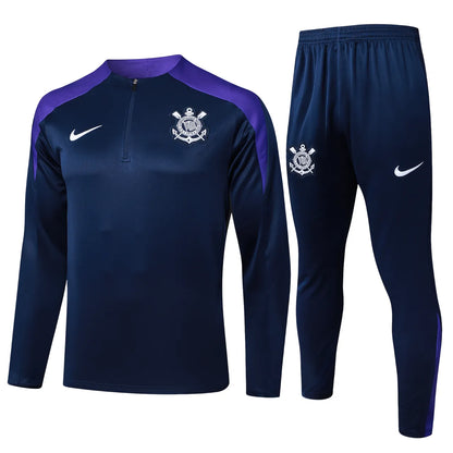 Set Agasalho TrainingCorinthians 24/25 - Preto e Roxo 