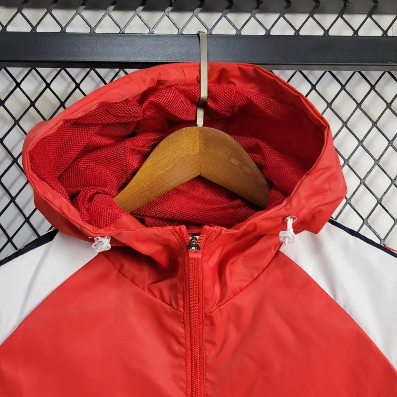 Windjacke Manchester United 24/25 - Weiß und Rot 