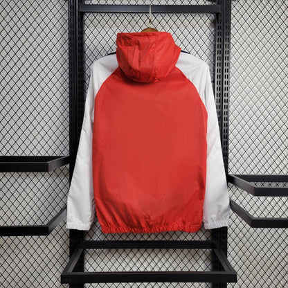 Windjacke Manchester United 24/25 - Weiß und Rot 